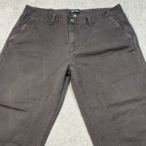LINE OF TRADE Brown Carpenter Work Double Knee Pants Men's 40X30 Cotton